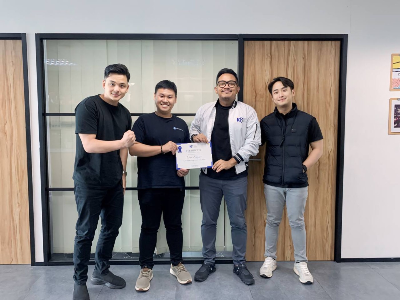 Agreement signing at our office